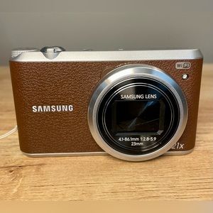 Samsung Brown Digital Camera WB350F. 128 G Memory included.